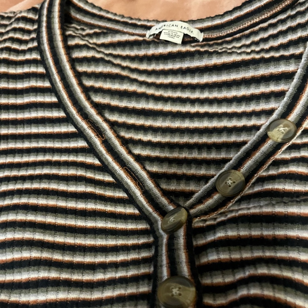 American Eagle Multicolor Striped Knit Top